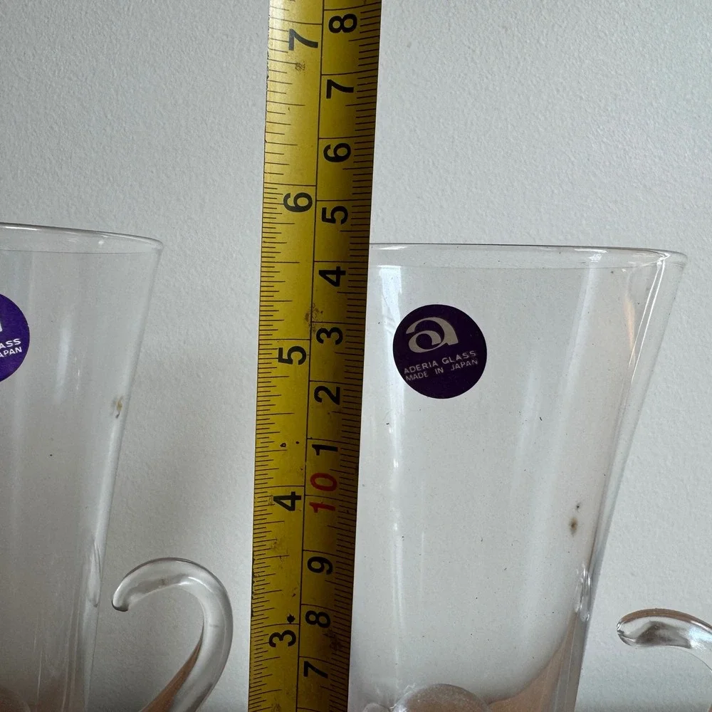 ADERIA GLASS Set of 4 Irish Coffee Parfait Glasses‎ 9oz Hot or Cold NEW in box